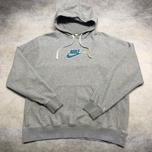 Nike Other - Nike Just Do It Graphic Pullover Mens Large Gray Hoodie Y2K Skater Streetwear